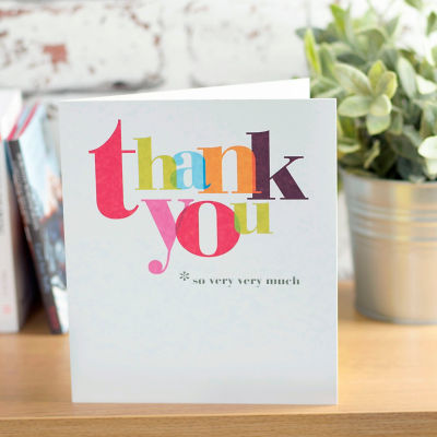 George Home Thank You So Very Much Card 154mm x 184mm, UK version