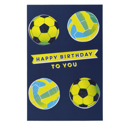 George Home football birthday card, UK version