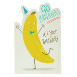 George Home Go Bananas Die Cut Birthday Card 121mm x 184mm