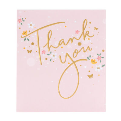 George Home floral thank you card 165 x 190 mm, UK version