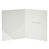 George Home green and gold birthday card 154 x 184mm, UK version