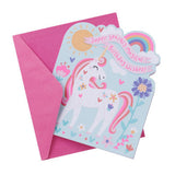 George Home unicorn birthday card 155x235mm, UK version