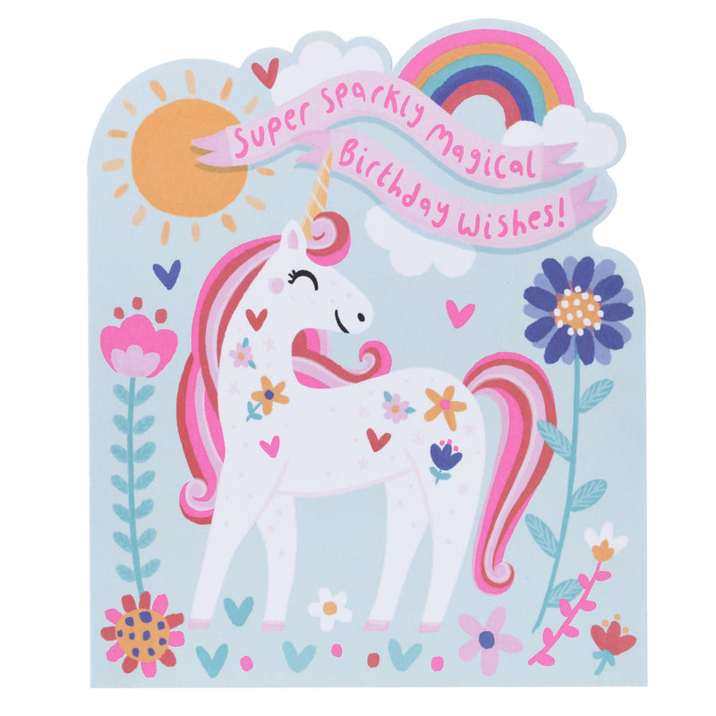 George Home unicorn birthday card 155x235mm, UK version