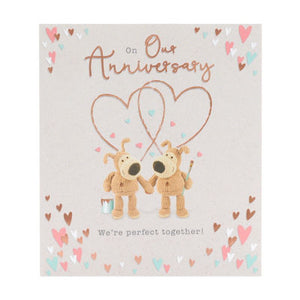Anniversary Greeting Card with Love Message and Envelope, 165 x 190 mm