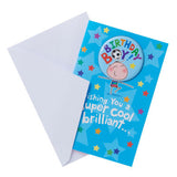 ASDA George Home Birthday Card with Pin Badge Greeting Card 160x190mm- Buy online at McGrocer