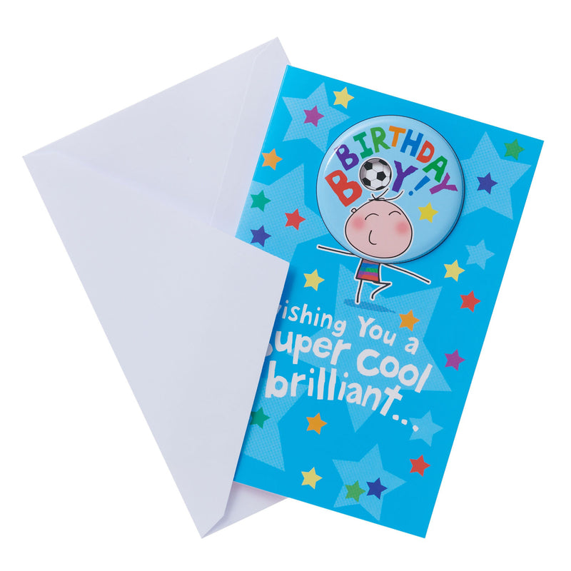 George Home birthday card with pin badge 160x190mm, UK version