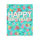 George Home blank floral birthday card 160x190mm, UK version