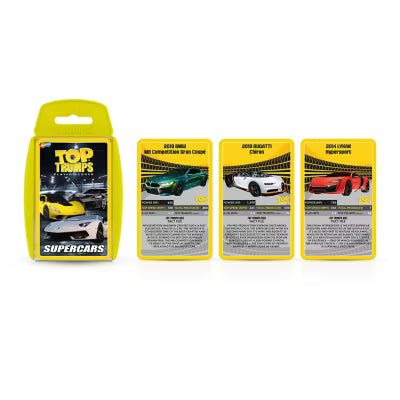 Top Trumps Super Cars card game (British brand)