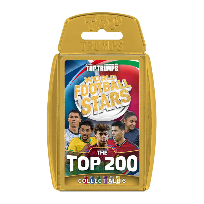 Top Trumps World Football Stars Top 200 pack 6 card game (British brand)