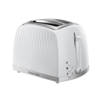 Russell Hobbs Honeycomb White 2 Slice Toaster