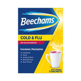 Beechams cold and flu relief hot drink sachets blackcurrant flavour 5 sachets - British product