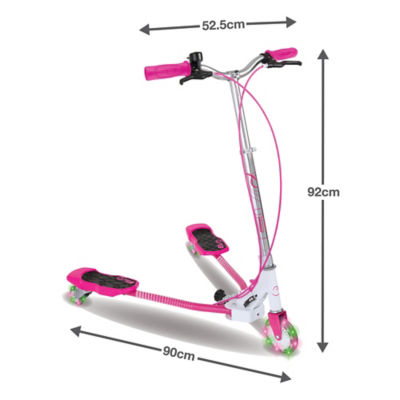 EVO Light Up V-Flex kids scooter pink (British brand)