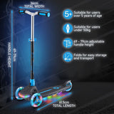 EVO Rainbow Blast scooter with light-up deck (British brand)