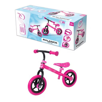 EVO pink balance bike with 10 inch wheels - British product