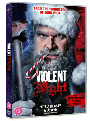 Violent Night DVD action-comedy movie starring David Harbour, UK version