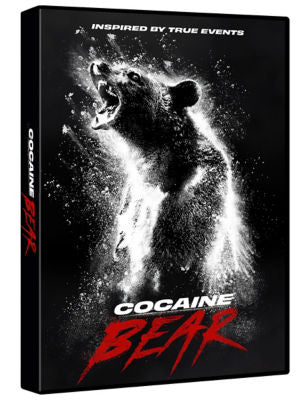 Cocaine Bear DVD movie disc, UK version