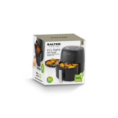 Salter Digital Air Fryer 4.2 Litres with Rack (British brand)