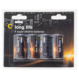 ASDA ASDA Long Life Alkaline C Batteries 4 Pack- Buy online at McGrocer