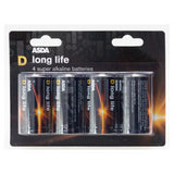 ASDA D batteries 4 pack - British product
