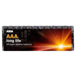 ASDA AAA Long Life Super Alkaline Batteries 24 pack - British product