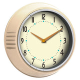 Horloge rétro George Home en plastique crème, importée du Royaume-Uni