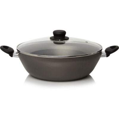 George Home non-stick aluminium double-handled wok 32cm, UK version