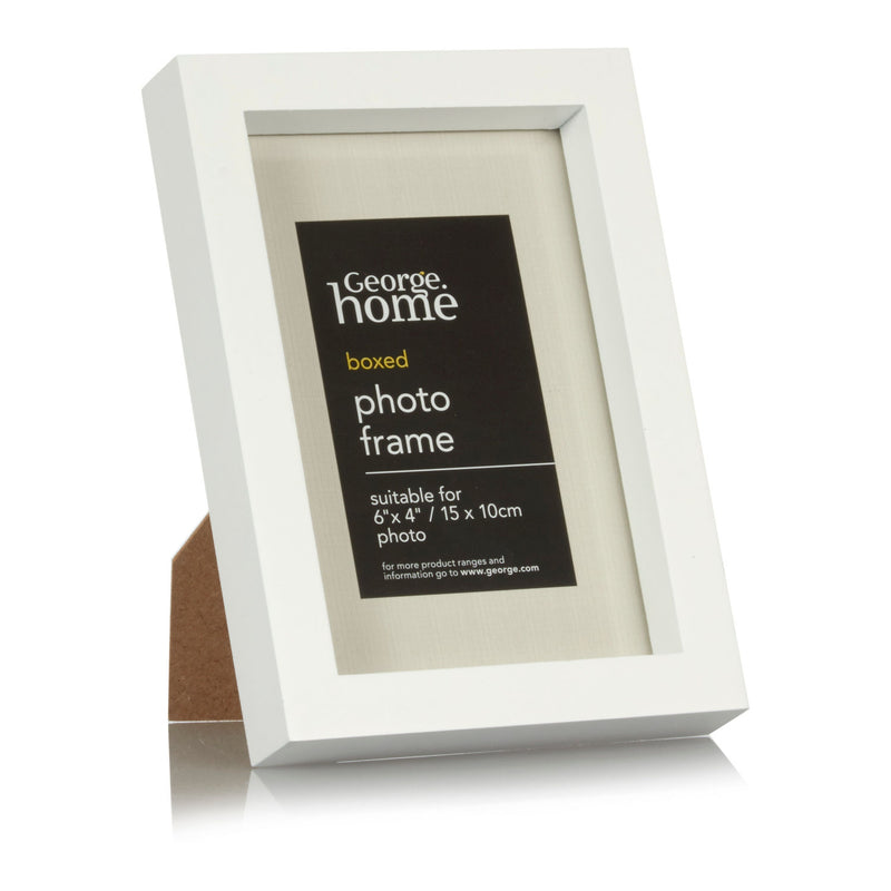 George Home white boxed photo frame 6 x 4 inch, UK version