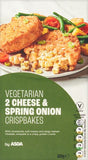 Asda vegetarian cheese & spring onion crispbakes 280g - British product
