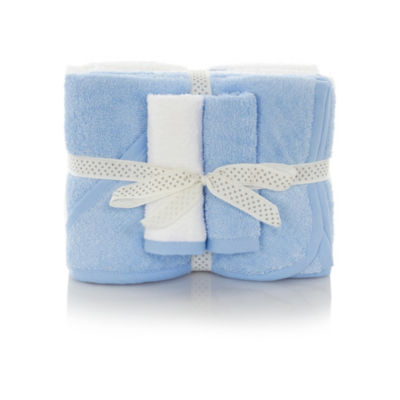 George Home blue baby towel and flannel set, UK version