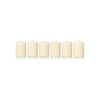 George Home unscented cream pillar candles 6 x 267g, UK version