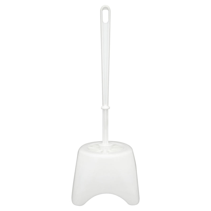 George Home white plastic toilet brush and holder, UK version