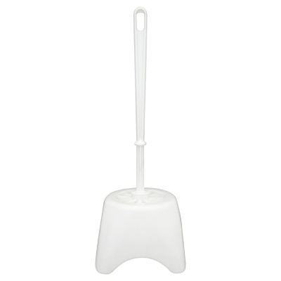 George Home white plastic toilet brush and holder, UK version