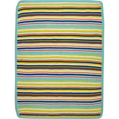 George Home Tropical Safari striped knitted baby shawl, UK version