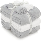 George Home grey hooded towel and face cloth set 75x75cm, UK version