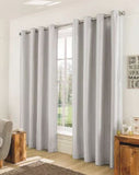 George Home silver faux silk curtains 168x182cm, UK version