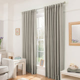 George Home natural blackout curtains with hidden tab top (British brand)