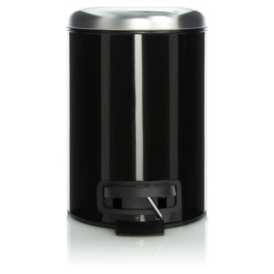 ASDA George Home Matte Black Small Bathroom Pedal Bin- Buy online at McGrocer