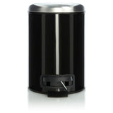 George Home matte black small pedal bin, UK version