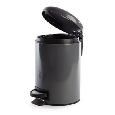 George Home charcoal bathroom pedal bin 3 litre, UK version