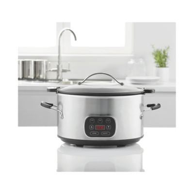 George Home stainless steel slow cooker 6L (British brand)