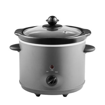 George Home grey compact slow cooker 1.8L, UK version