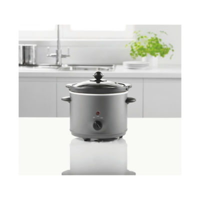 George Home grey compact slow cooker 1.8L, UK version