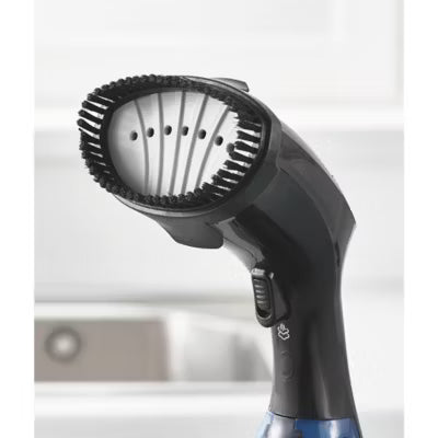 George Home blue garment steamer with 250ml tank and garment brush, UK version