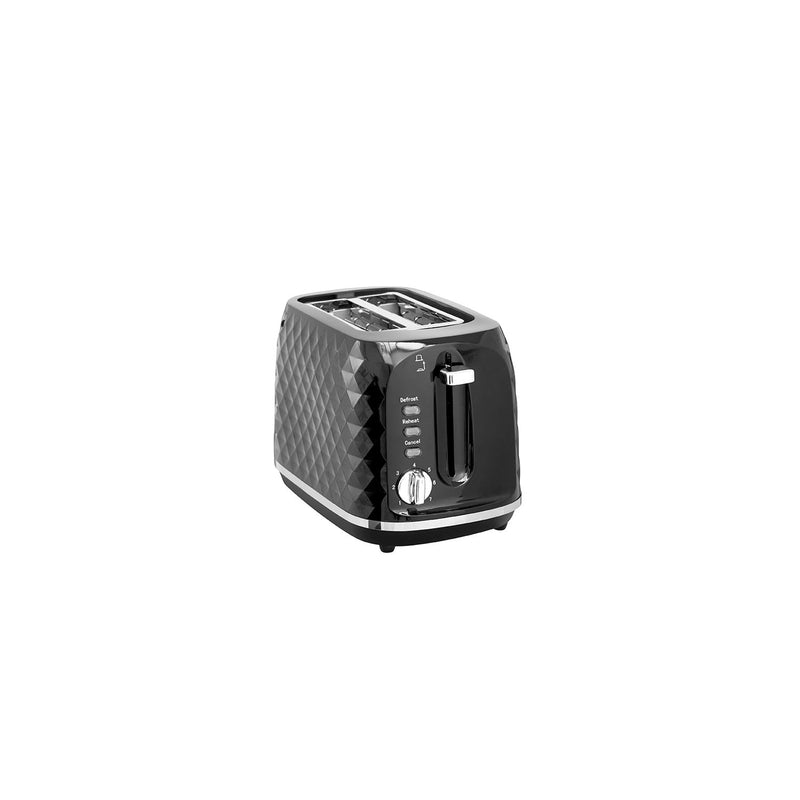 George Home Black Diamond Effect Toaster 2 slice, UK version