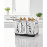 George Home marble effect 4 slice toaster stainless steel - British product