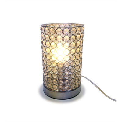 George Home acrylic crystal beaded cylinder lamp, UK version