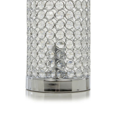 George Home acrylic crystal beaded cylinder lamp, UK version