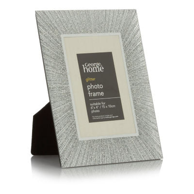 George Home silver glitter photo frame 6x4 inch, UK version