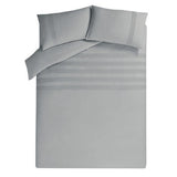 George Home grey pintuck cotton duvet cover, UK version