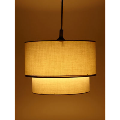 George Home grey two-tier pendant light shade, UK version
